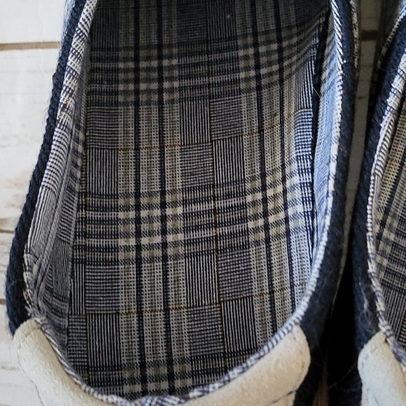 Muk Luks Kyle navy blue slip on sneakers with plaid accents NWOT main image 11